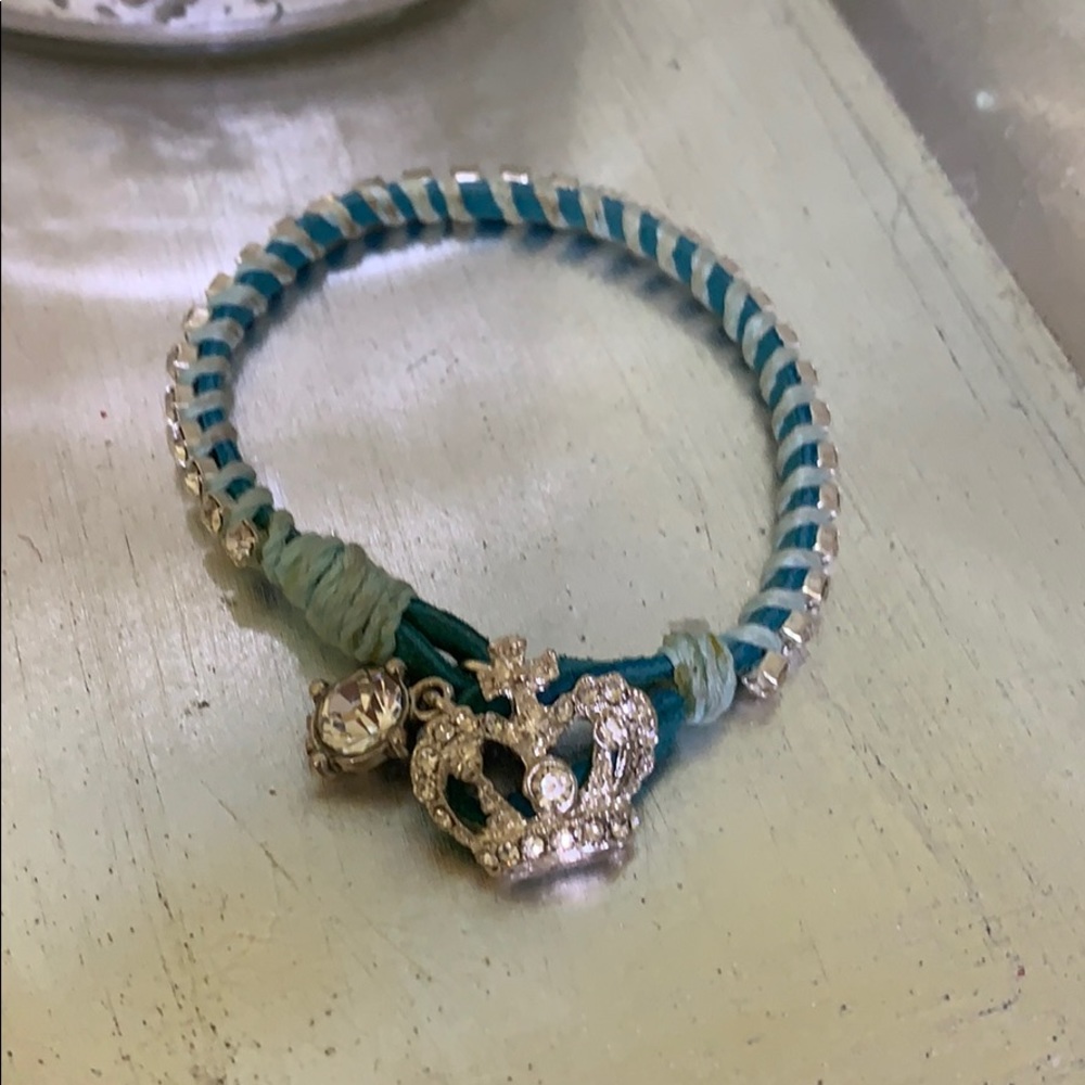 Leather and Bling braclet